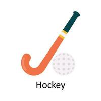 Hockey Vector  Flat Icon Design illustration. Sports and games  Symbol on White background EPS 10 File