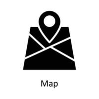 Map Vector  Solid Icon Design illustration. User interface Symbol on White background EPS 10 File