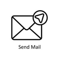 Send Mail Vector  outline Icon Design illustration. Seo and web Symbol on White background EPS 10 File