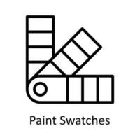 Paint Swatches  Vector  outline Icon Design illustration. User interface Symbol on White background EPS 10 File