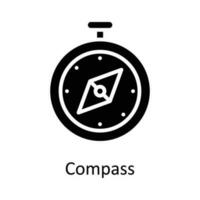 Compass Vector  Solid Icon Design illustration. User interface Symbol on White background EPS 10 File