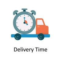 Delivery Time Vector  Flat Icon Design illustration. Ecommerce and shopping Symbol on White background EPS 10 File