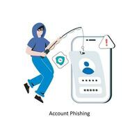Account Phishing Flat Style Design Vector illustration. Stock illustration