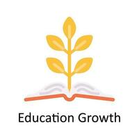 Education Growth Vector  Flat Icon Design illustration. Education and learning Symbol on White background EPS 10 File