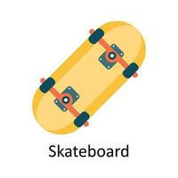 Skateboard Vector  Flat Icon Design illustration. Sports and games  Symbol on White background EPS 10 File