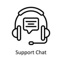 Support Chat Vector  outline Icon Design illustration. Seo and web Symbol on White background EPS 10 File