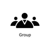 Group  Vector  Solid Icon Design illustration. User interface Symbol on White background EPS 10 File