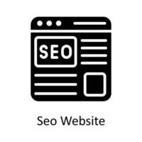 Seo Website Vector Solid Icon Design illustration. Seo and web Symbol on White background EPS 10 File