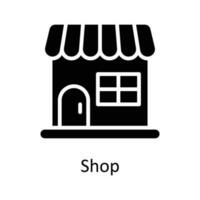Shop Vector  Solid Icon Design illustration. User interface Symbol on White background EPS 10 File