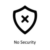 No Security Vector  Solid Icon Design illustration. User interface Symbol on White background EPS 10 File