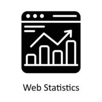 Web Statistics  Vector Solid Icon Design illustration. Seo and web Symbol on White background EPS 10 File