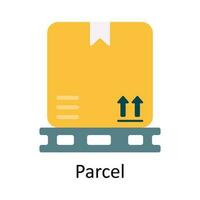 Parcel Vector  Flat Icon Design illustration. Ecommerce and shopping Symbol on White background EPS 10 File