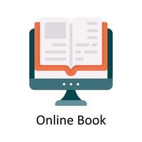 Online Book Vector  Flat Icon Design illustration. Education and learning Symbol on White background EPS 10 File