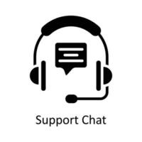 Support Chat Vector Solid Icon Design illustration. Seo and web Symbol on White background EPS 10 File