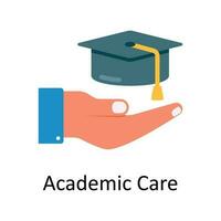 Academic Care Vector  Flat Icon Design illustration. Education and learning Symbol on White background EPS 10 File