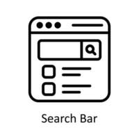 Search Bar Vector  outline Icon Design illustration. Seo and web Symbol on White background EPS 10 File
