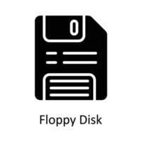 Floppy Disk  Vector  Solid Icon Design illustration. User interface Symbol on White background EPS 10 File