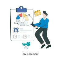 Tax Document flat style design vector illustration. stock illustration