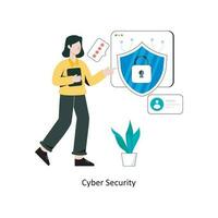 Cyber Security Flat Style Design Vector illustration. Stock illustration