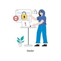 Hacker Flat Style Design Vector illustration. Stock illustration