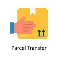 Parcel Transfer Vector  Flat Icon Design illustration. Ecommerce and shopping Symbol on White background EPS 10 File