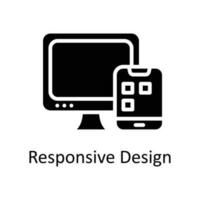 Responsive Design Vector Solid Icon Design illustration. Seo and web Symbol on White background EPS 10 File