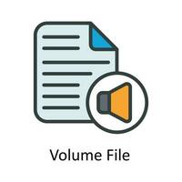 Volume File Vector Fill outline Icon Design illustration. User interface Symbol on White background EPS 10 File