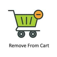 Remove From Cart Vector Fill outline Icon Design illustration. User interface Symbol on White background EPS 10 File