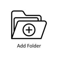 Add Folder Vector  outline Icon Design illustration. Seo and web Symbol on White background EPS 10 File