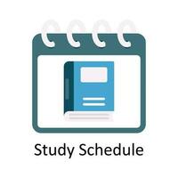 Study Schedule Vector  Flat Icon Design illustration. Education and learning Symbol on White background EPS 10 File