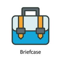 Briefcase Vector Fill outline Icon Design illustration. User interface Symbol on White background EPS 10 File