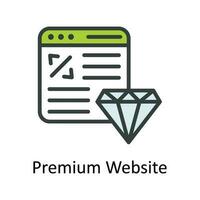 Premium Website Vector Fill outline Icon Design illustration. Seo and web Symbol on White background EPS 10 File