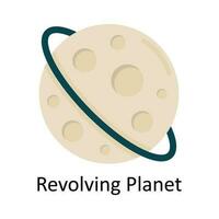 Revolving Planet Vector  Flat Icon Design illustration. Education and learning Symbol on White background EPS 10 File