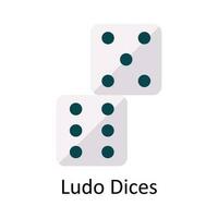 ludo dados vector plano icono diseño ilustración. Deportes y juegos símbolo en blanco antecedentes eps 10 archivo