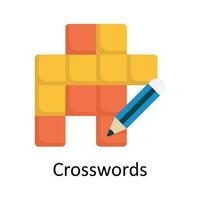 Crosswords Vector  Flat Icon Design illustration. Sports and games  Symbol on White background EPS 10 File