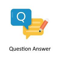 Question Answer Vector  Flat Icon Design illustration. Education and learning Symbol on White background EPS 10 File