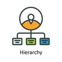 Hierarchy Vector Fill outline Icon Design illustration. User interface Symbol on White background EPS 10 File