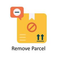 Remove Parcel Vector  Flat Icon Design illustration. Ecommerce and shopping Symbol on White background EPS 10 File