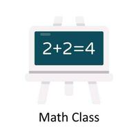 Math Class Vector  Flat Icon Design illustration. Education and learning Symbol on White background EPS 10 File