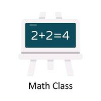 Math Class Vector  Flat Icon Design illustration. Education and learning Symbol on White background EPS 10 File