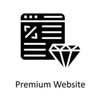 Premium Website Vector Solid Icon Design illustration. Seo and web Symbol on White background EPS 10 File