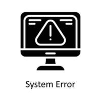 System Error  Vector  Solid Icon Design illustration. User interface Symbol on White background EPS 10 File