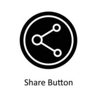 compartir botón vector sólido icono diseño ilustración. usuario interfaz símbolo en blanco antecedentes eps 10 archivo