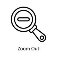 Zoom Out Vector  outline Icon Design illustration. User interface Symbol on White background EPS 10 File