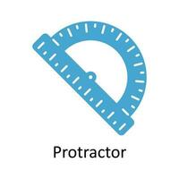 Protractor Vector  Flat Icon Design illustration. Education and learning Symbol on White background EPS 10 File