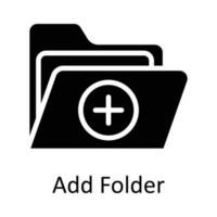 Add Folder Vector Solid Icon Design illustration. Seo and web Symbol on White background EPS 10 File