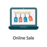 Online Sale Vector  Flat Icon Design illustration. Ecommerce and shopping Symbol on White background EPS 10 File