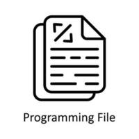 Programming File Vector  outline Icon Design illustration. Seo and web Symbol on White background EPS 10 File