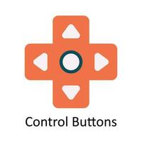 Control Buttons Vector  Flat Icon Design illustration. Sports and games  Symbol on White background EPS 10 File