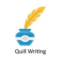 Quill Writing Vector  Flat Icon Design illustration. Education and learning Symbol on White background EPS 10 File